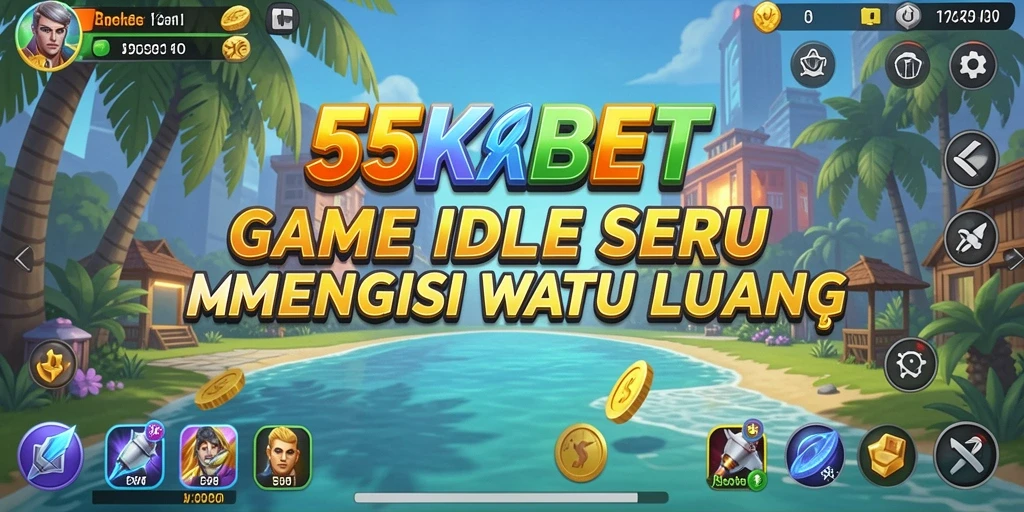 Tampilan gameplay <strong>55KBET</strong> yang menarik dan penuh warna.