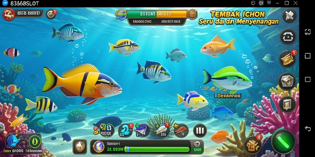 Tangkapan layar menunjukkan gameplay menembak ikan yang menarik di 8368SLOT.