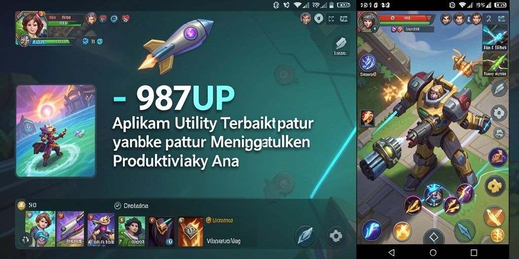 Tampilan antarmuka 987UP yang modern dan fungsional.