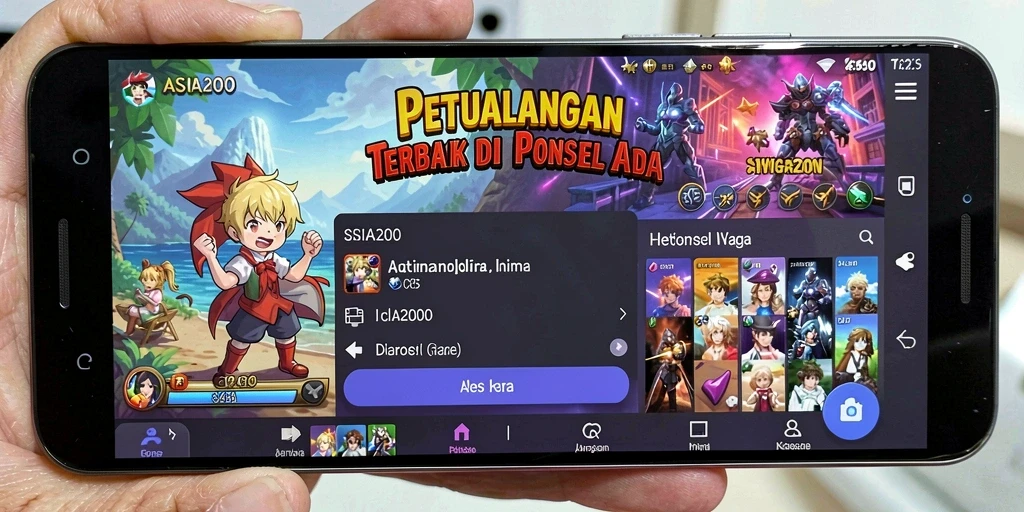 Tampilan gameplay yang penuh warna dan karakter anime yang menarik.