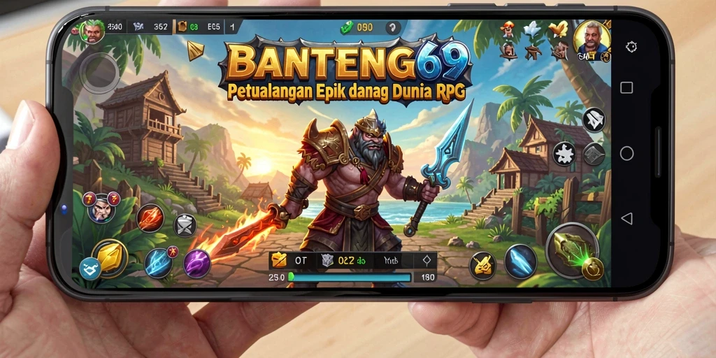 Tampilan gameplay RPG yang menarik dan dinamis dalam BANTENG69.