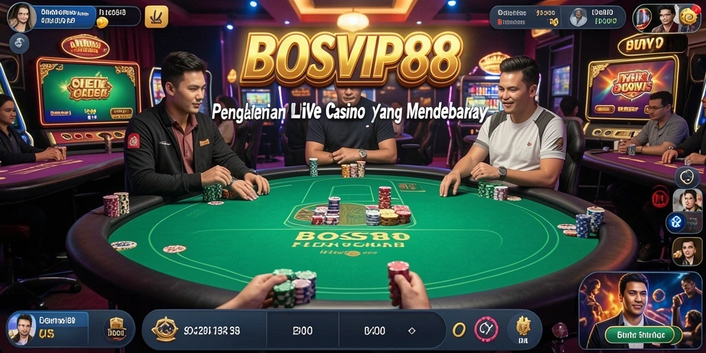 Screenshot gameplay Live Casino BOSVIP88 yang menarik dan interaktif.