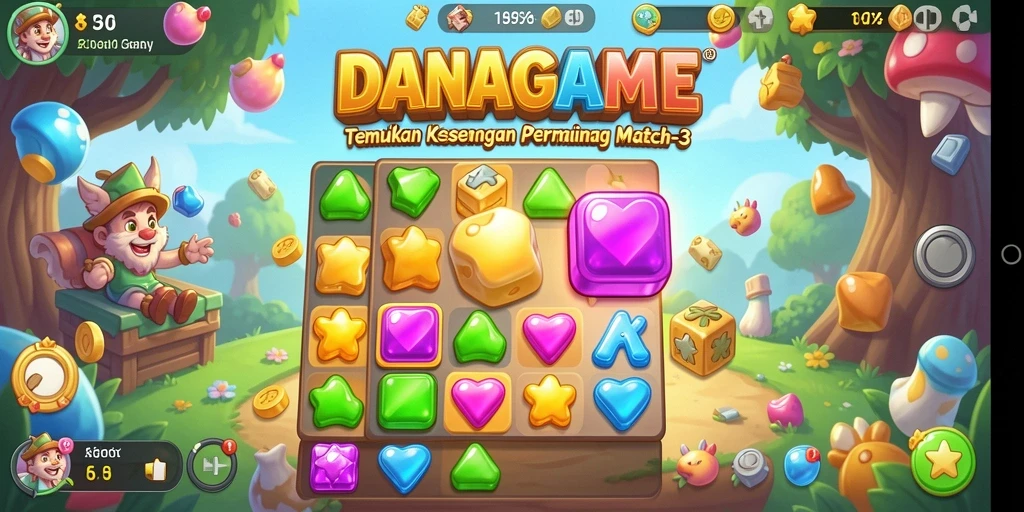 Gambar menampilkan gameplay seru dan colorful dari DANAGAME.