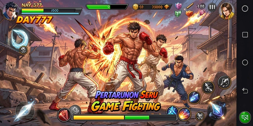 Gameplay seru DAY777 dengan aksi bertarung mendebarkan.