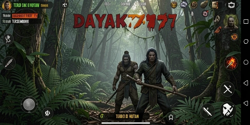 Gameplay DAYAK777 yang menegangkan saat menjelajahi hutan horor.