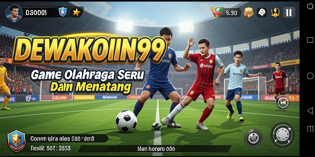 Tampilan gameplay DEWAKOIN99 yang penuh aksi olahraga.