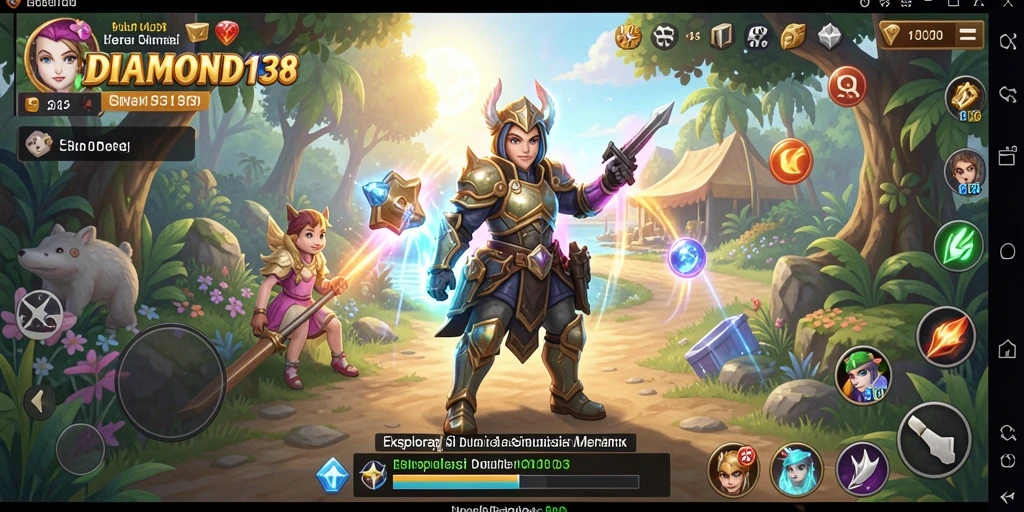 Tangkapan layar gameplay <strong>DIAMOND138</strong> yang memperlihatkan interaksi dunia simulasi yang hidup.
