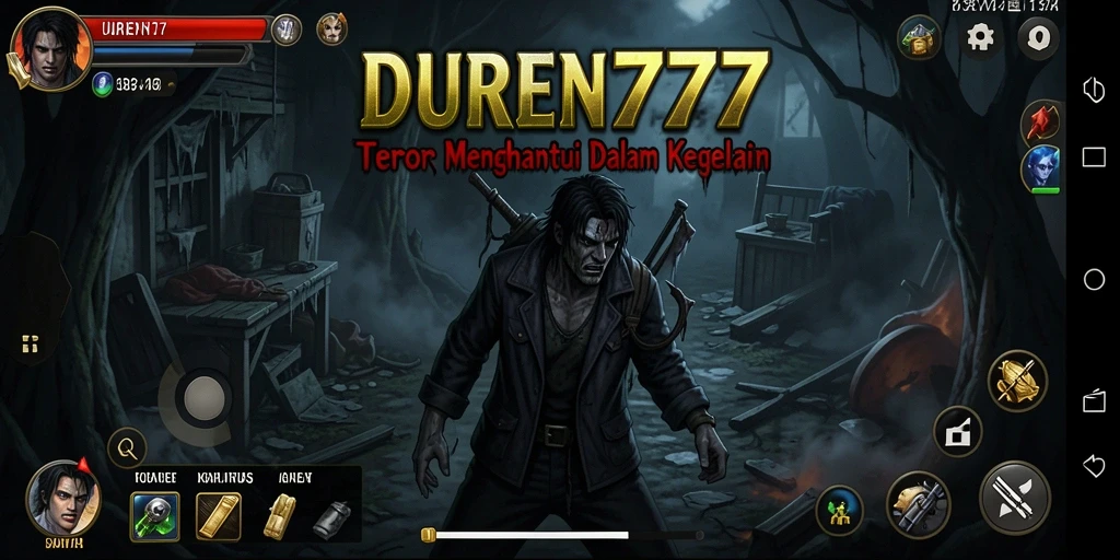 Screenshot menampilkan suasana mencekam dalam DUREN777.