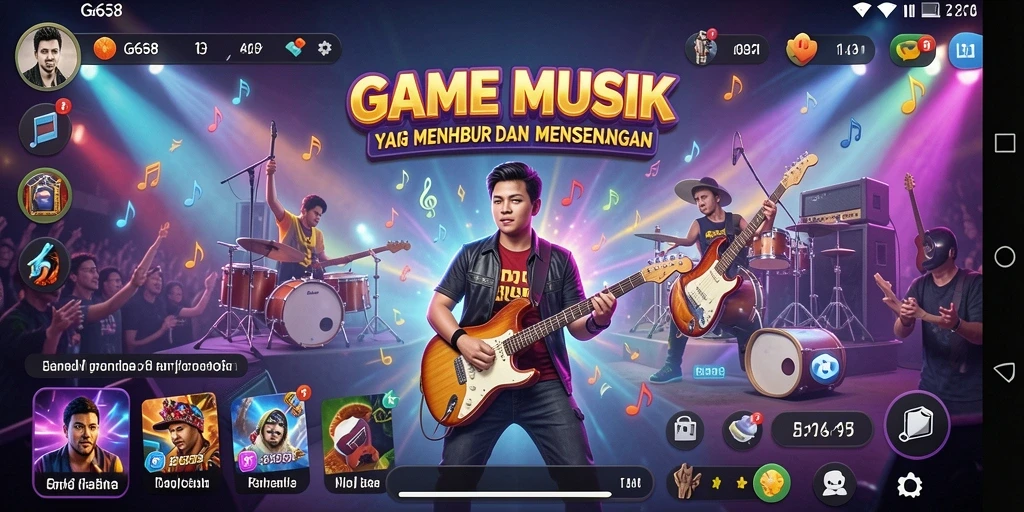 Tampilan gameplay G668 yang penuh warna dan menarik.