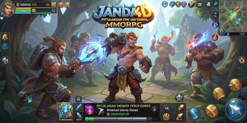 Screenshot gameplay <strong>JANDA4D</strong> menampilkan aksi pertarungan seru di dunia MMORPG.