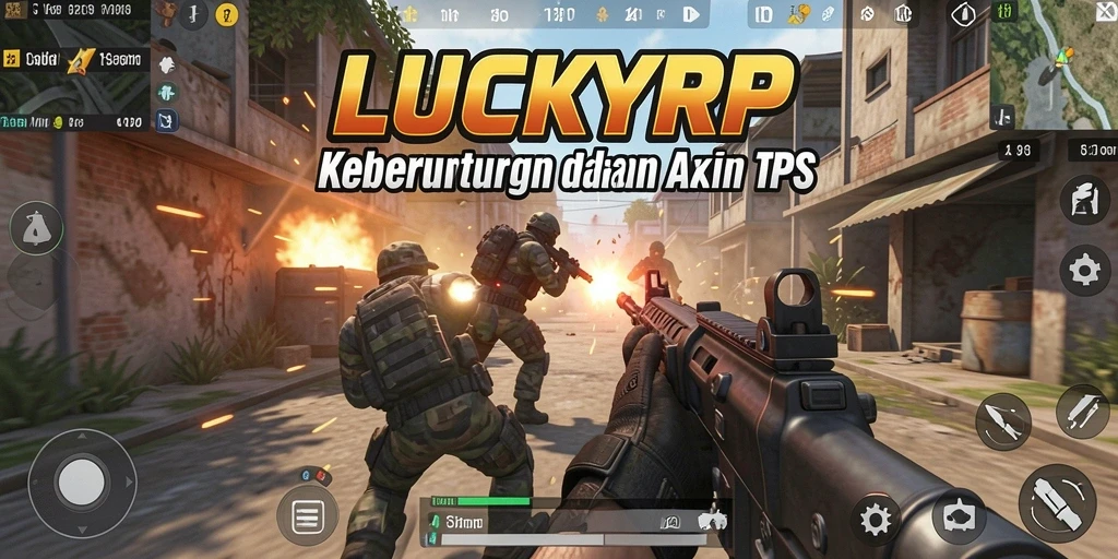 Tampilan seru gameplay TPS di LUCKYRP dengan aksi mendebarkan.
