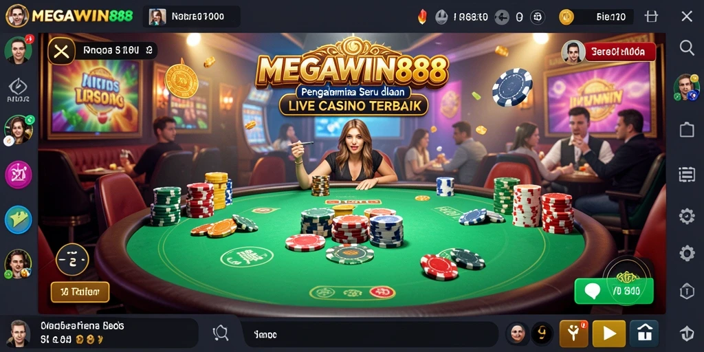 Gameplay Live Casino seru dengan interaksi langsung dari dealer.