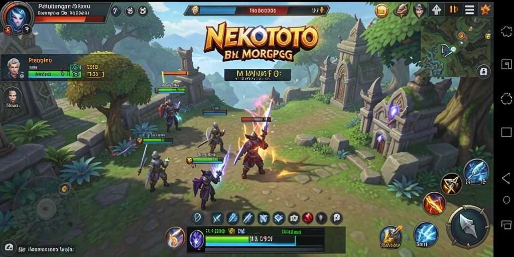 Tampilan gameplay seru dari NEKOTOTO dalam dunia MMORPG.