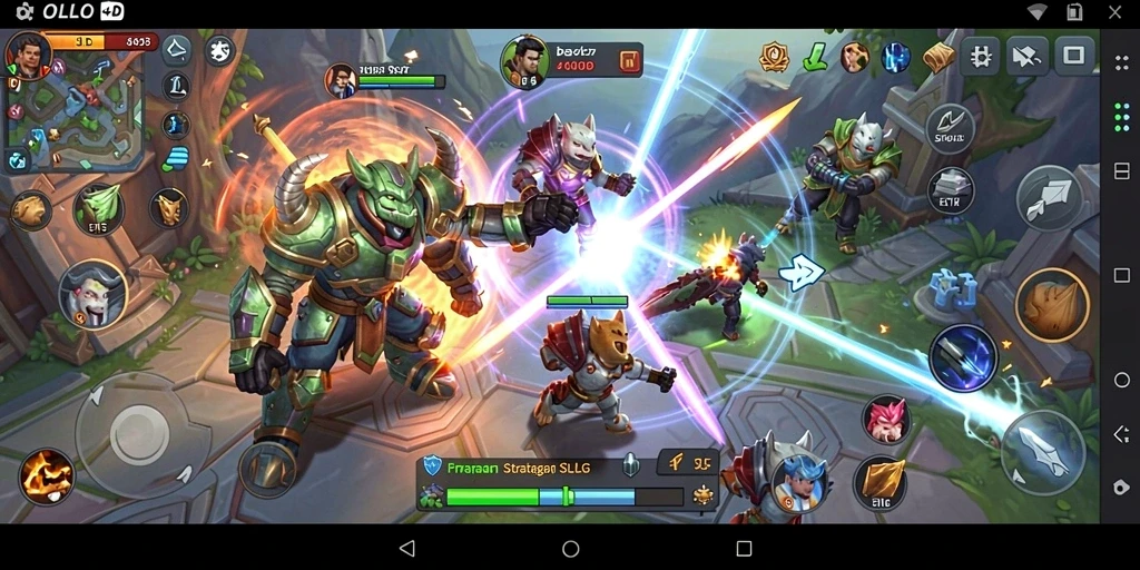 Gameplay OLLO4D menampilkan pertarungan seru dan strategi yang mendalam.