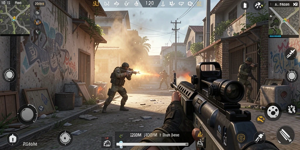 Tampilan gameplay menegangkan dalam P200M yang memperlihatkan pertempuran intens.