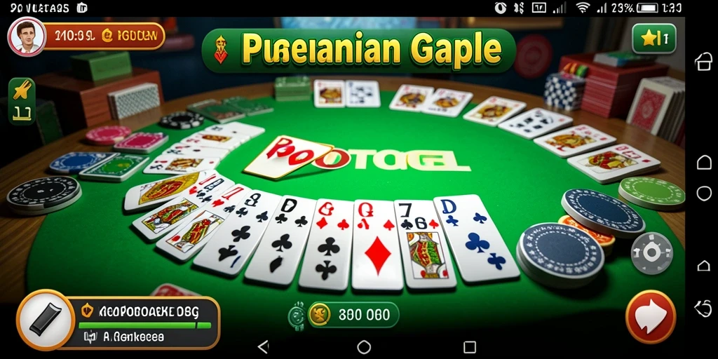 Tampilan gameplay seru dari permainan Gaple POPOTOGEL.