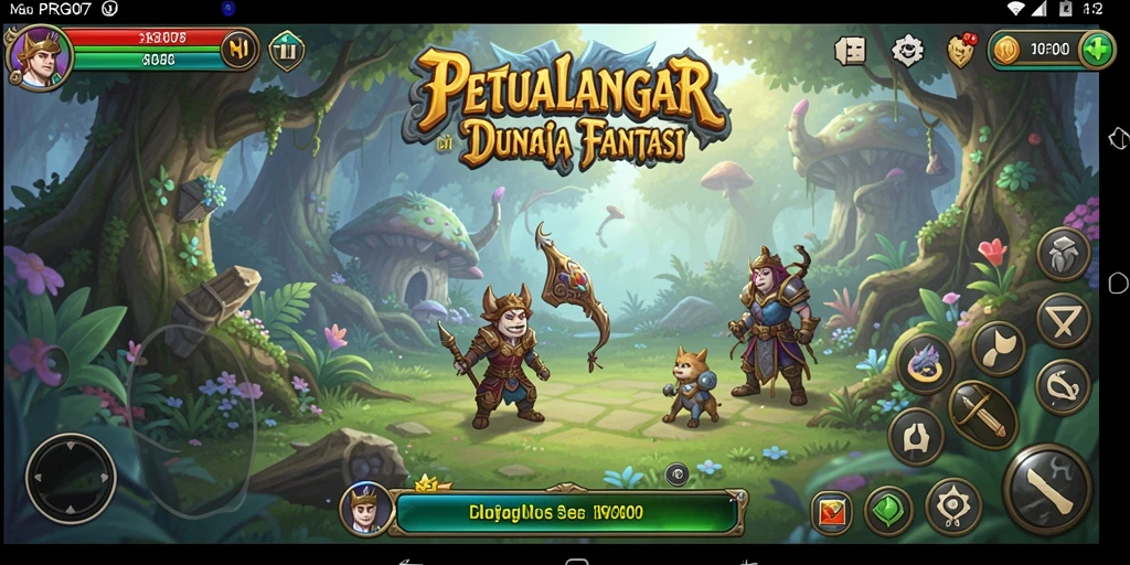 Tangkapan layar menunjukkan gameplay petualangan yang mendebarkan di PRG007.