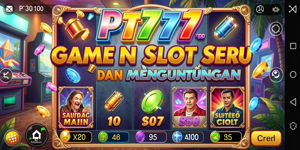 Screenshot utama PT777 menampilkan gameplay Slot yang menawan.