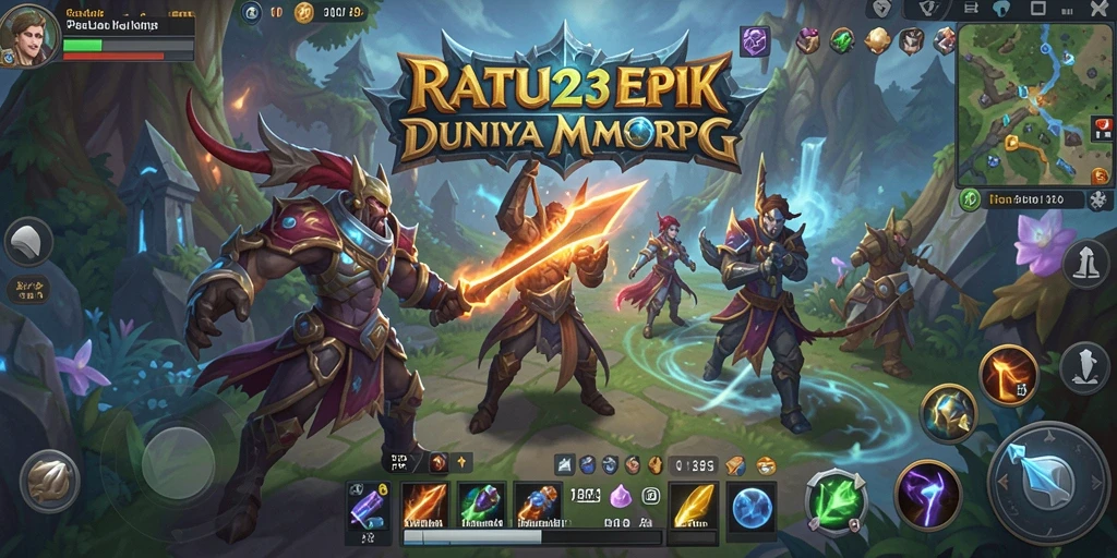 Tampilan gameplay epik dalam RATU123 yang menampilkan aksi petualangan.