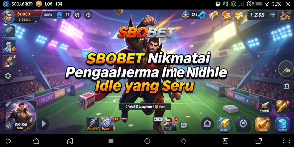 Screenshot gameplay SBOBET menampilkan aksi Idle yang seru dan menawan.