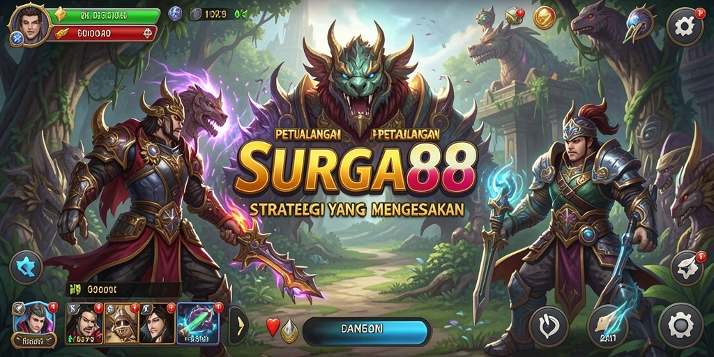 Tampilan gameplay SURGA88 yang penuh strategi dan tantangan.