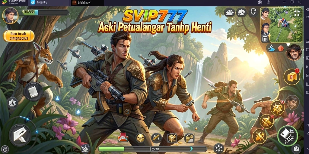 Tampilan gameplay seru dari SVIP777, menunjukkan aksi mendebarkan di arena.