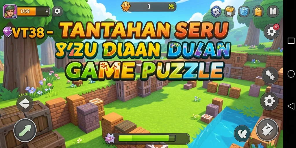 Screenshot menunjukkan gameplay seru dan tantangan teka-teki dalam VT38.